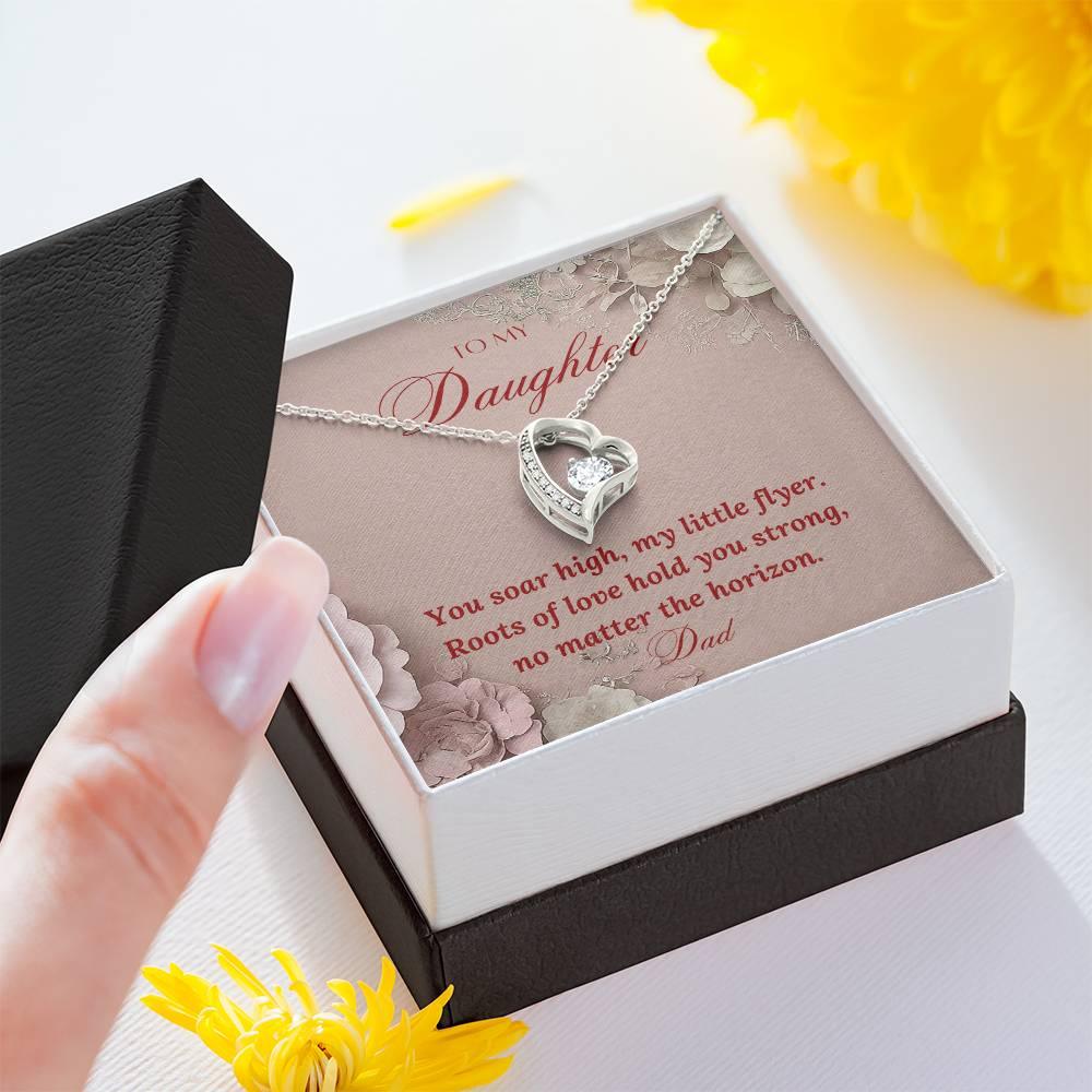 DAUGHTER'S COMPASS Father Daughter Heart Necklace  RAMODO JEWELRY
